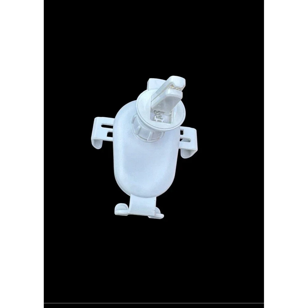 Qi Fast Wireless Charging Air Vent Clip Car Mount Phone Holder, White/Silver
